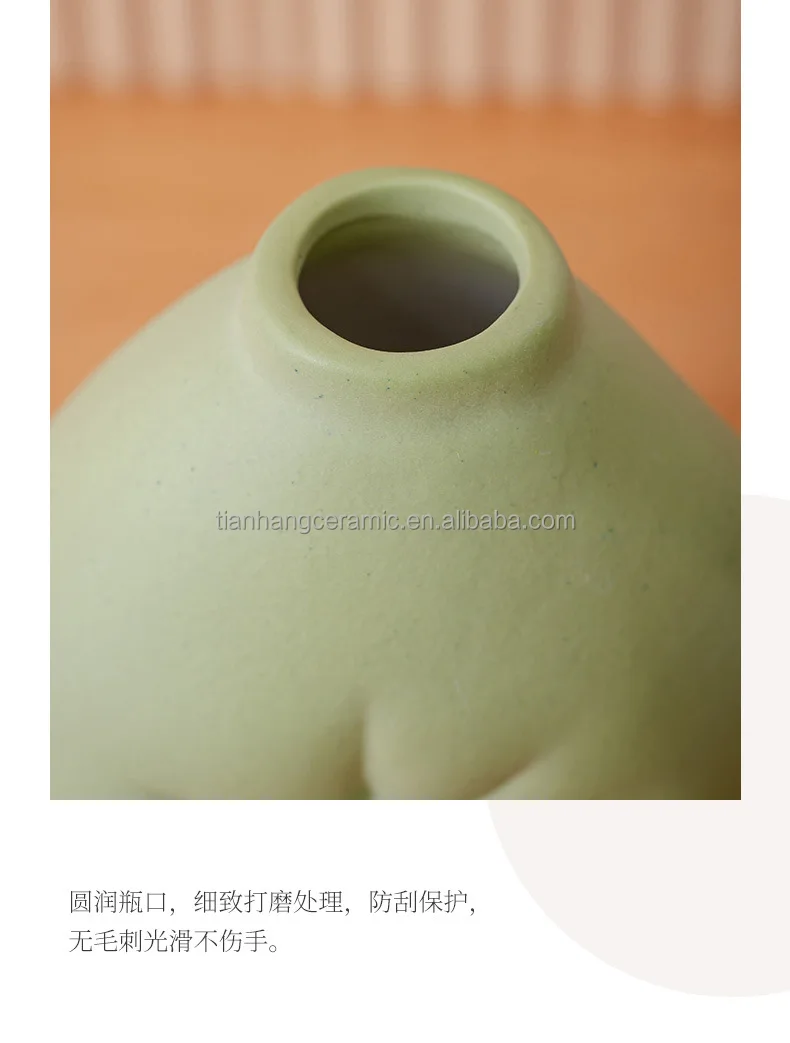 High Luxury Elegant Simple Irregular Vases Matte Frosted Ceramic Table Vase For Home Decoration.jpg