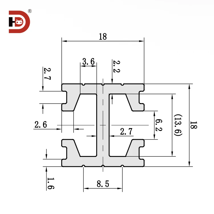 product industrial extruded aluminum profiles 1818 1825 2430 mechanical arm accessories double groove three groove aluminum bars-3