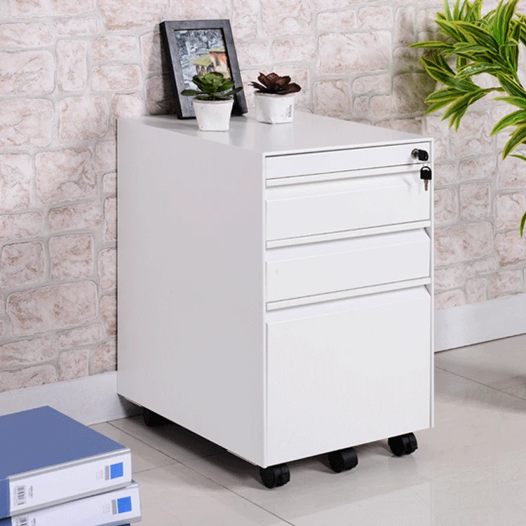 tall thin narrow metal mobile equipment drawer office storage Iron filing cabinet