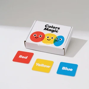 High-Quality Customized Cartoon Educational Learning Color Magic Flash Cards Words for Kids