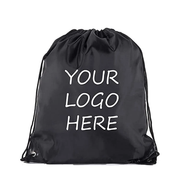 Custom Draw String Bag Logo Printing Waterproof Sports Polyester Nylon ...