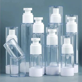 New Wholesale 50 ml 100 ml 15 ml Airless Mini Plastic Spray Pump Bottle Lotion Pump Bottle for Cosmetic Packaging
