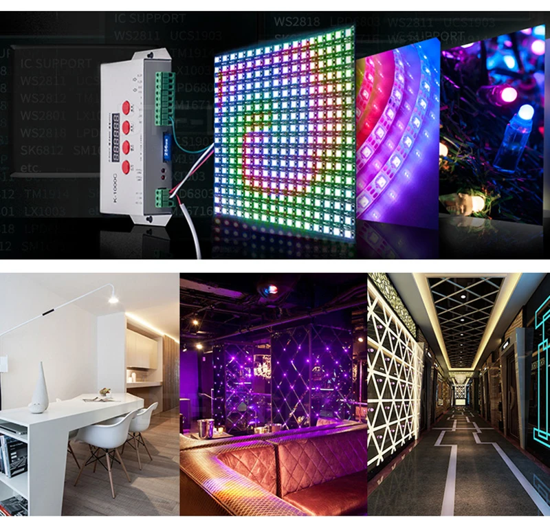 K1000C LED Controller - Full Color DMX for RGB Pixel Strips