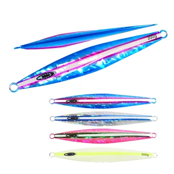 Sea Fishing Luminous Laser Imitation Bionic Metal Jig Lead Fish Lure 200/260/300g Without Hooks for Grouper Spanish Mackerel – Metal Jig – view 2