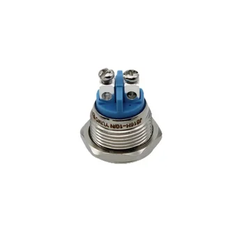 JS16H-10N Nickel Plated Metal Push button switch of 16mm elegant appearance graceful