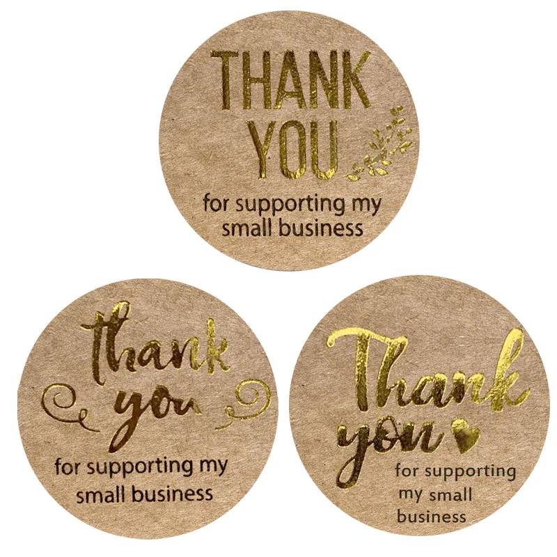 Custom Thank You Adhesive Stickers Label Printing Thank You For Your Purchase Stickers