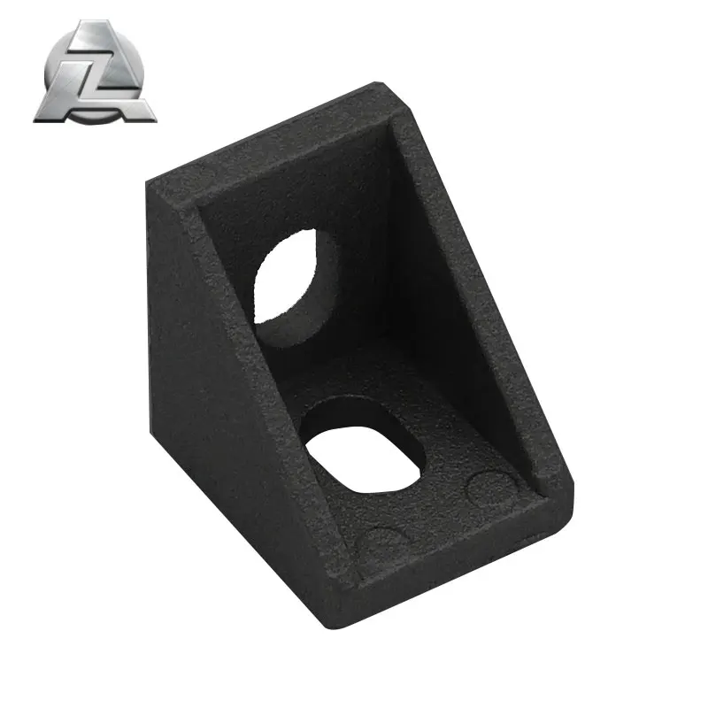 2020 Black Corner Bracket Fitting Angle L Connector Bracket Fastener for Aluminium Profile 20X20 V Slot 3D Printers Accessories