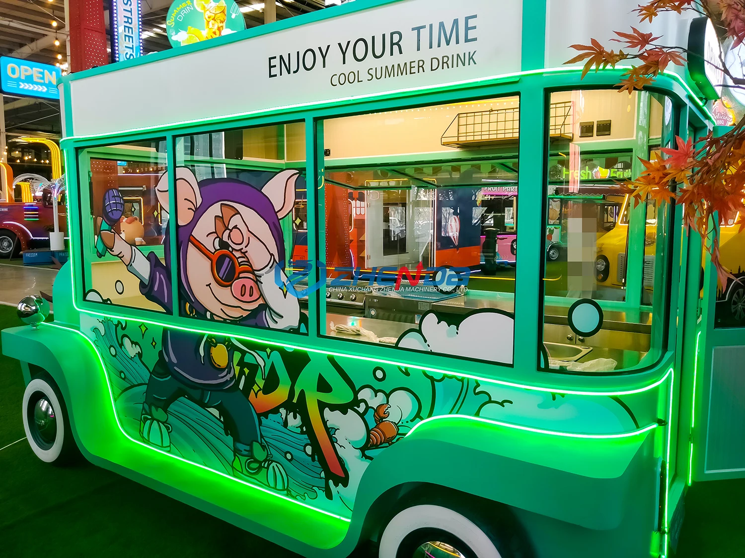 Ice Cream Food Truck Trailer With Ice Cream Making Machine Hot Dog Food