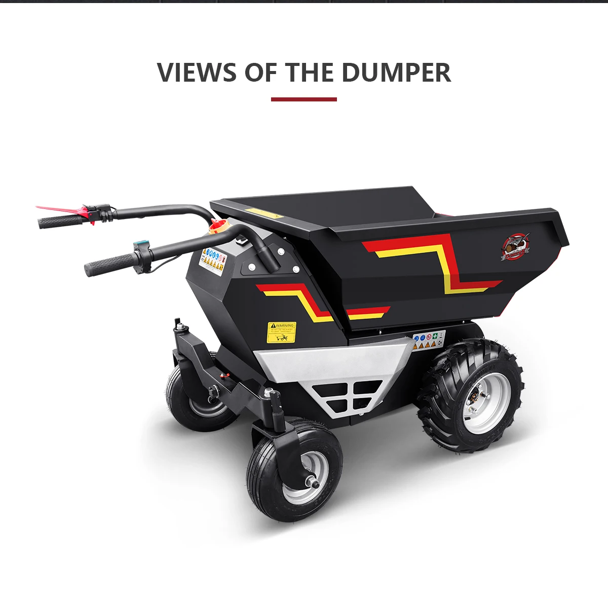 K-Maxpower Wheelbarrows with Powered Dump Electric Dump Trucks for Sustainable Construction