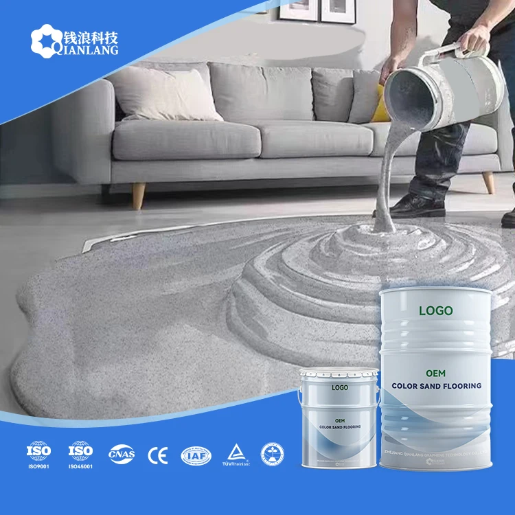 Epoxy Colored Sand Self-Leveling Floor Painting Indoor and Outdoor Wear-resistant Slip-resistant Cement Floor Coating