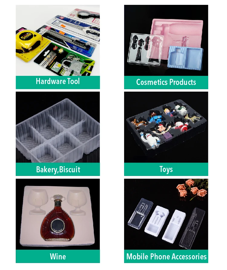 Customized High Transparent Recycled Plastic Hinged Clamshell Blister