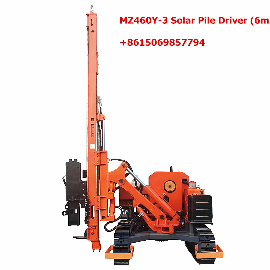 PV Ramming Piling and Pile Post Driver Guardrail Fixing Machine Ramming Piling Machine MZ460Y-3