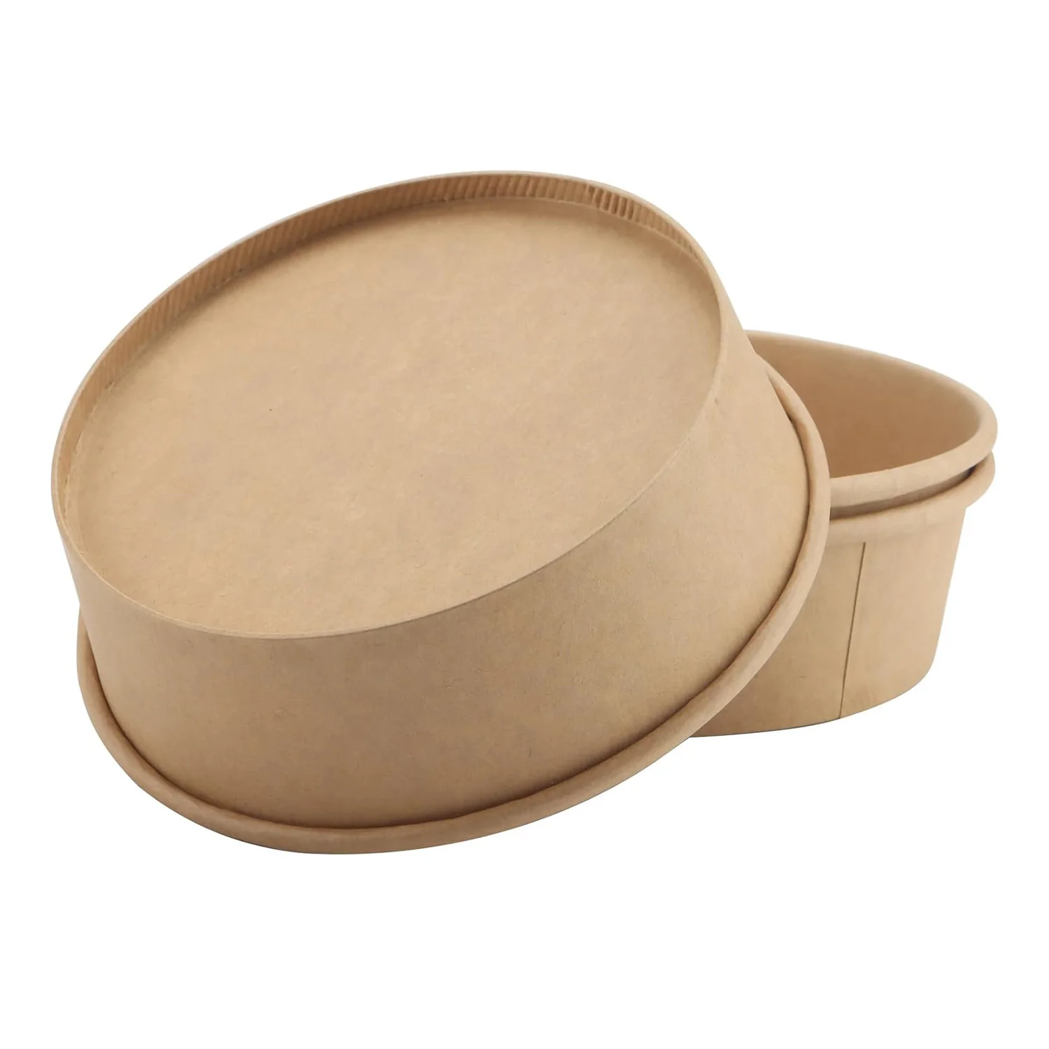 Custom Printed Paper Bowl Logo Printing Paper Bowl Kraft Paper Lunch Bowl Food Beverage Container Round Paper Bowl