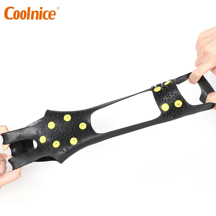 1 пара модных х 10 шпильки на нескользящей подошве ледяным скалам! Шпильке зимние комбинезоны для новорожденных теплые противоскользящие шипы Захваты бутсы поверх обуви Чехлы