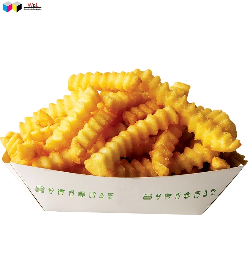 Boat Shape Recycled Custom Designed Disposable Paper Cinema Snack Tray