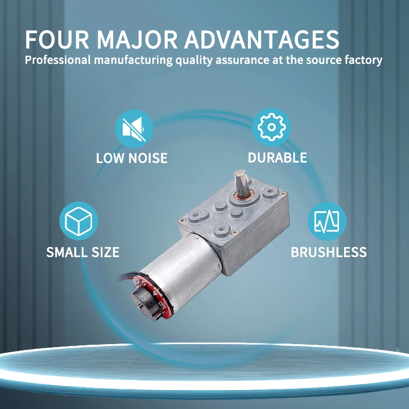 Powerful Small 12 Volt Motor Low Speed Worm Reducer Gearbox DC Gear Brush Motor 370