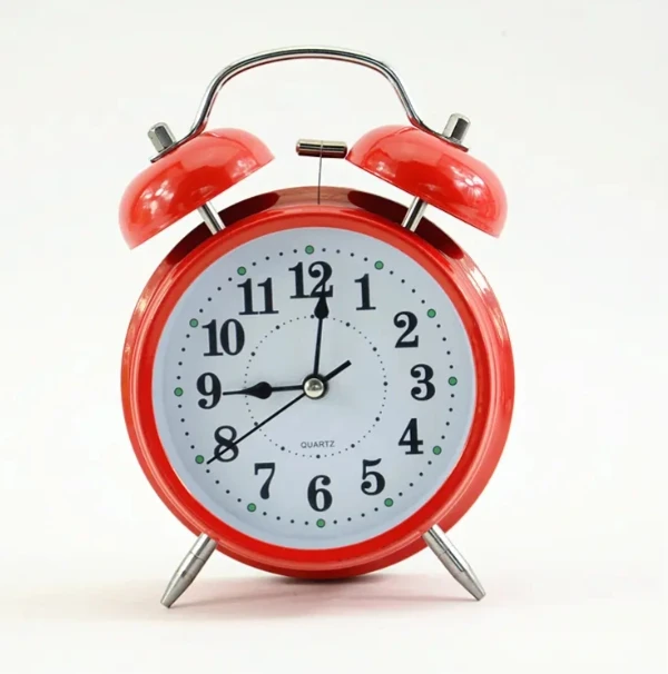 2024 Night Light Aloud Alarm Button Backlight Silent Quartz Alarm Clock Children Classic Bell Alarm Clock With Roman Numerals