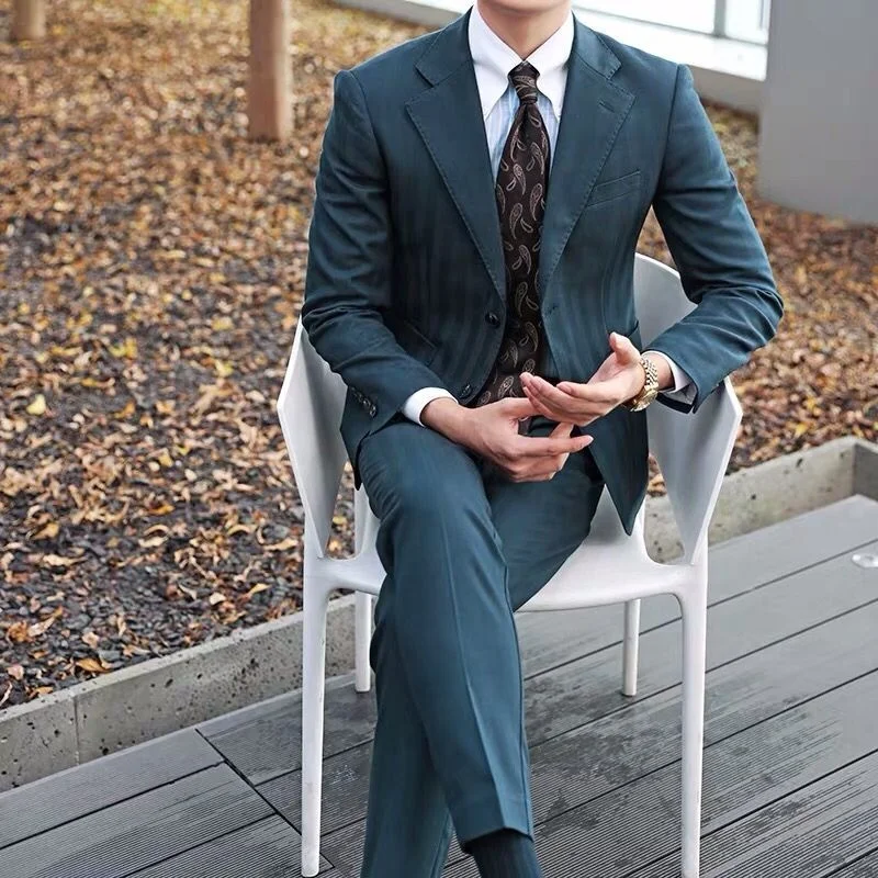 MTM Made to Measure 16 Colors Men Slim Fit Suits Big Size Mens Wedding Suits With Pants Business Custom Mens Suits