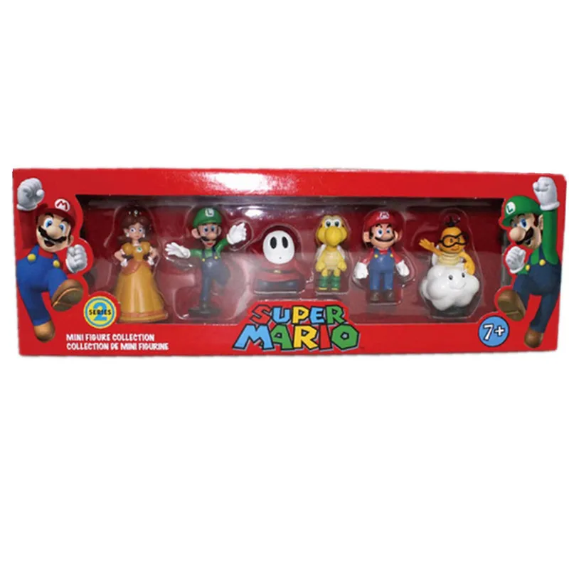 Popular 8cm Pvc Toy For Kids Figure Gift Series Superior Mario Toy ...