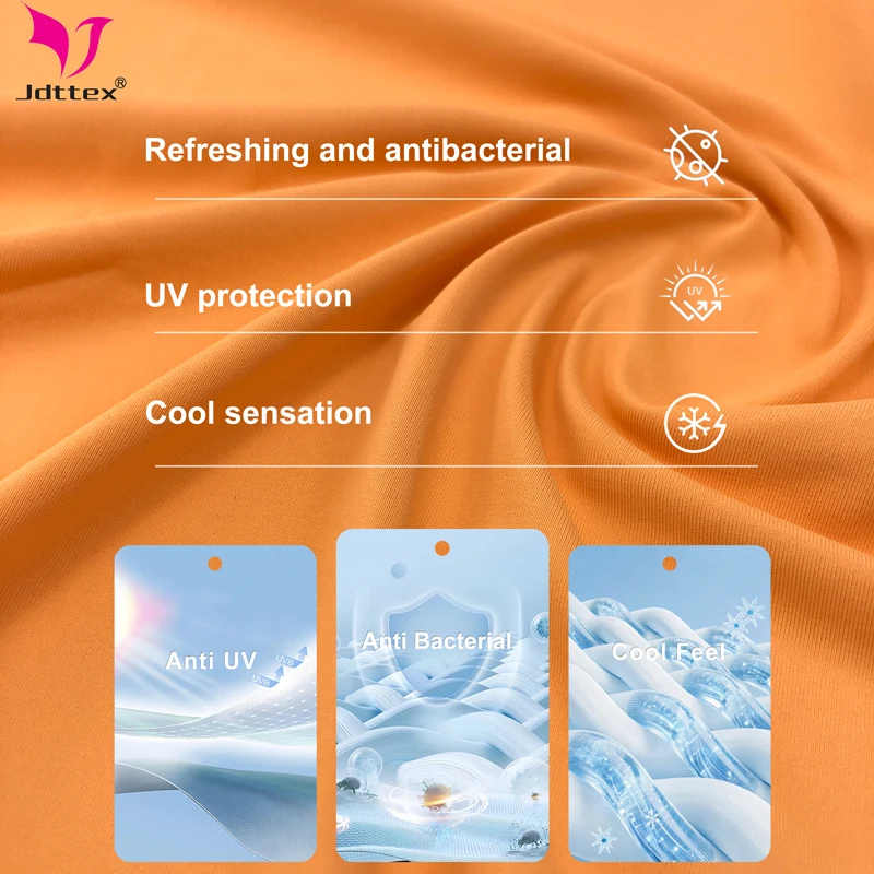 Bio Based Nylon Easy to Clean Cool Feeling Moisture Wicking Functional Spandex Stretch Fabric for Sports Wear manufacture