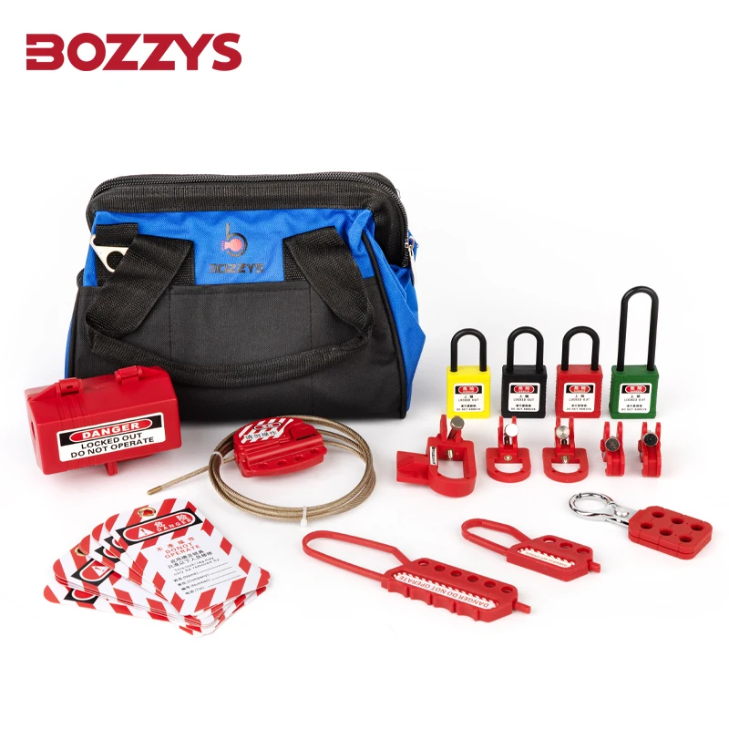 Kit De Verrouillage Électrique - 4 Cadenas, 6 Verrous De Disjoncteur, Étiquettes, Pour Sécurité Industrie