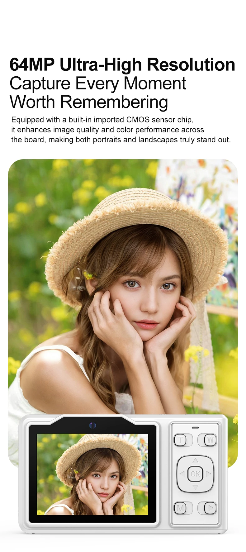 Mini Retro Vintage  Selfie Camera Digital Zoom Anti-Shake for Children's Travel CCD Sensor Element Economical