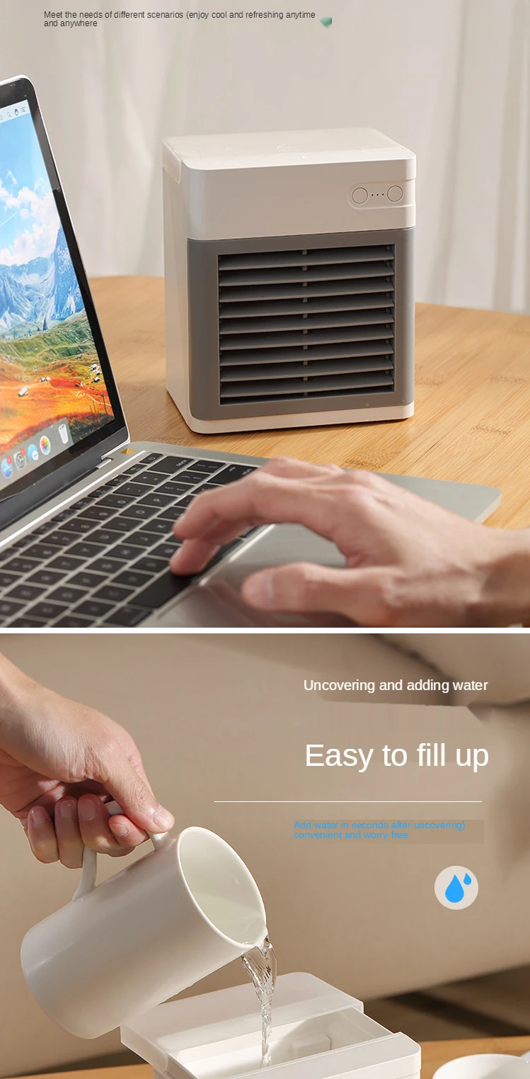 New Product Ideas 2021 Battery Capacity 2000mah Air Conditioners Personal Air Cooler 