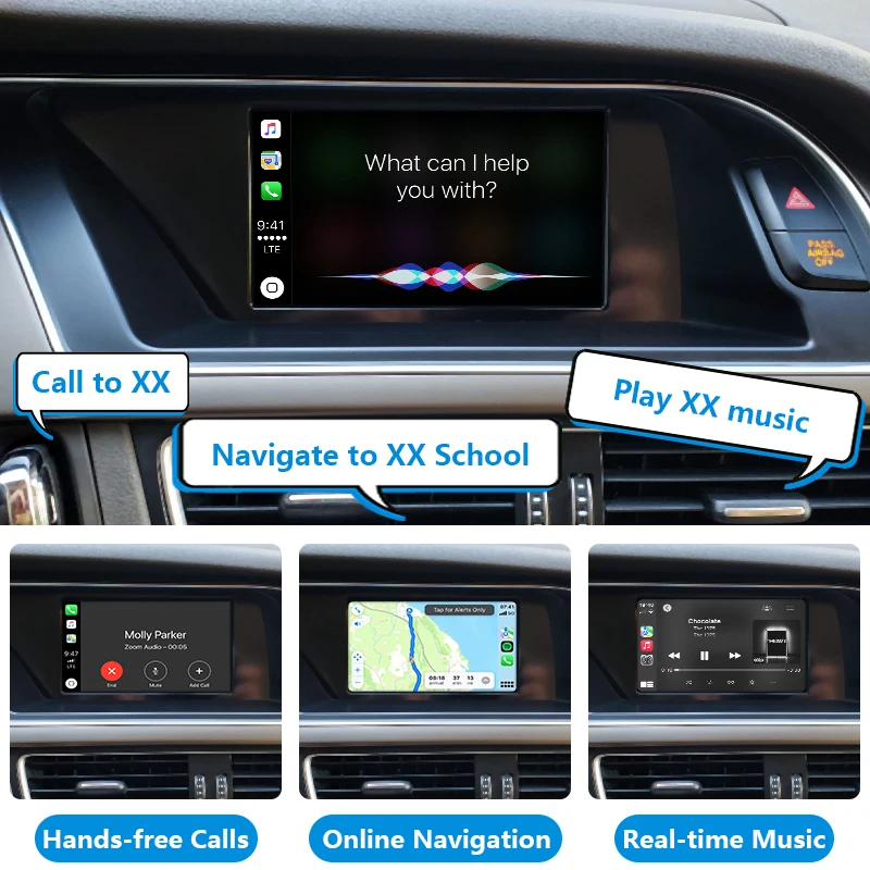 Apple Wireless CarPlay Module Android Auto Integrated Navigation & GPS Auto Electronics for Audi A6 C6 C7 S6 Q7 Module