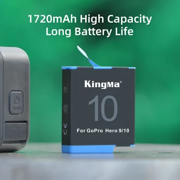 Kingma-	BM060-AHDBT-901+ Battery Kit Lithium Battery (Two Pack) and Triple Usb Charger for Gopro Hero 12 11 10 9 Camera detail image