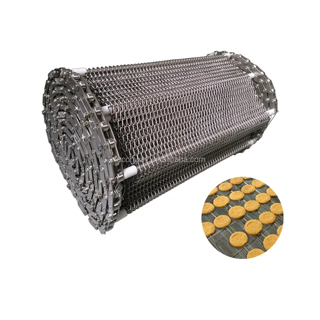 304 Conveyor Belt Woven Food Grade Mesh Belt Metal Conveyor Belt