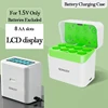 White+Green:8 AA Charger