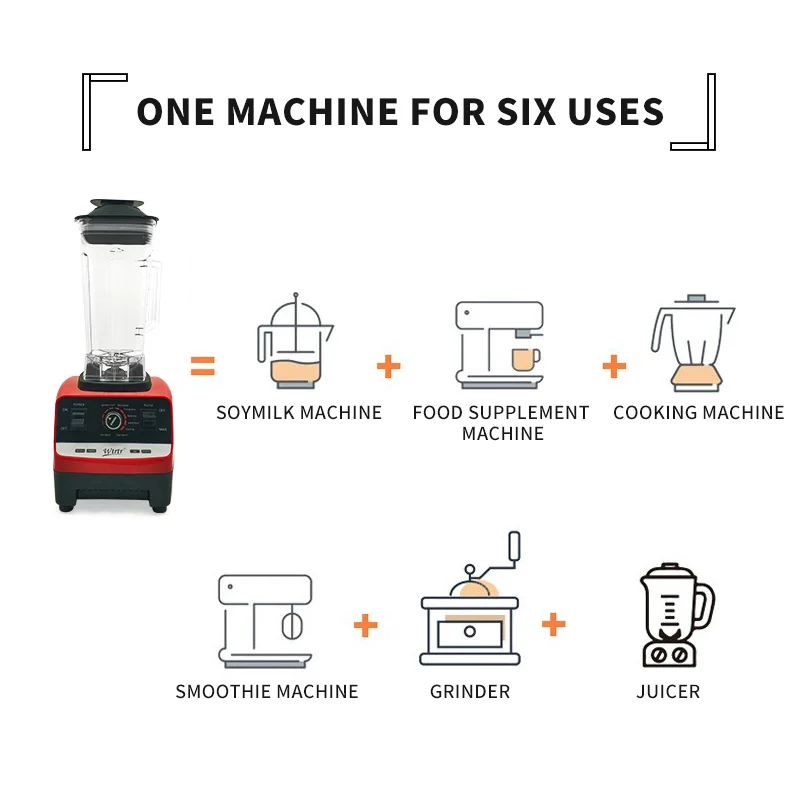 Factory Direct Sale Juicer Blender Mixer Baby Blender Food Silent Motor Blender with Vacuum 10 Electric Plastic Multifunctional