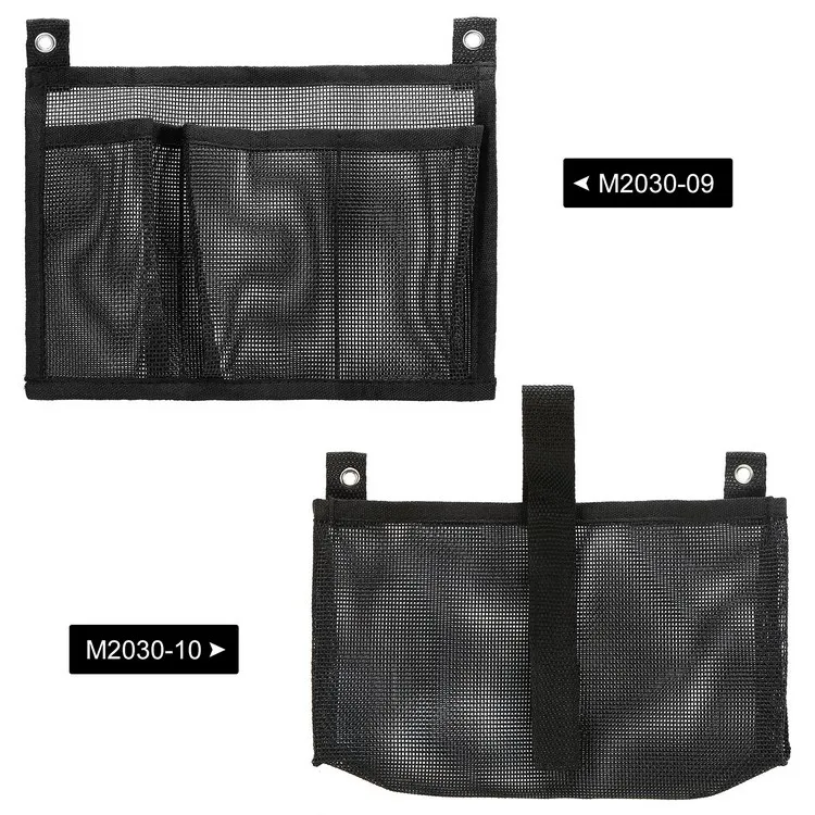 Jezero Multi Use Durable Accessory Auxiliary Mesh Pouch For Use In Kayaking Boating Vehicle And Much More 12 Inches X 7 Inches Black