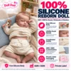 Cream Knit Sleeping Baby