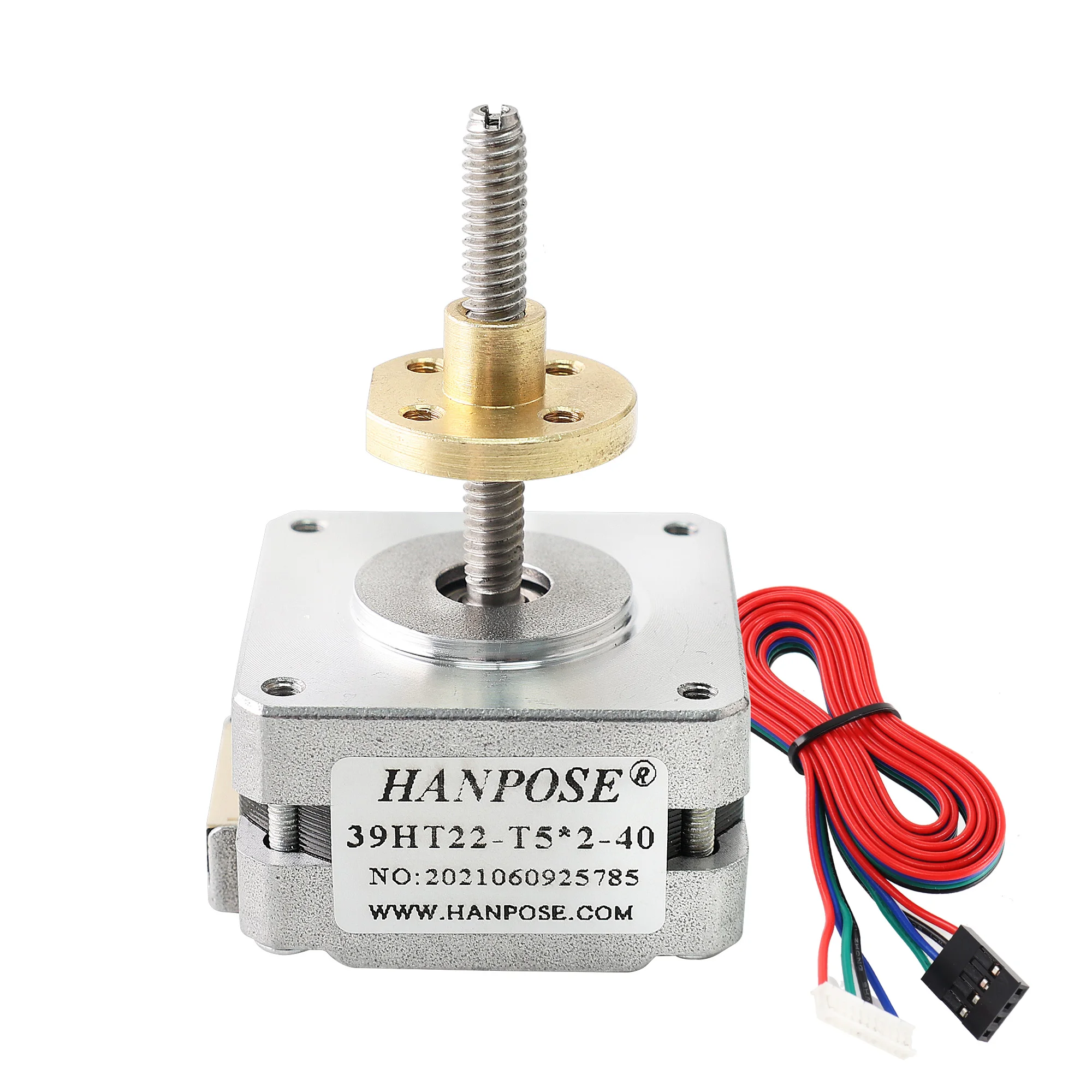 HANPOSE високоякісний кроковий двигун точний 0,7 А 1,8° 2-фазний 39HT22-T5*2 40-500 мм підходить для медичного обладнання та пристроїв