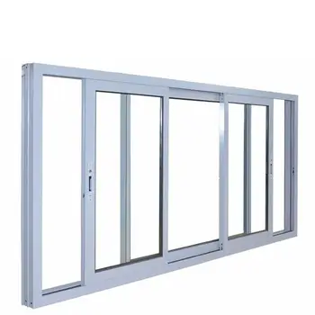 Guangzhou Factory's Modern 100L Aluminum Single Glass Sliding Window NFRC Certified Horizontal Opening Louver High Quality