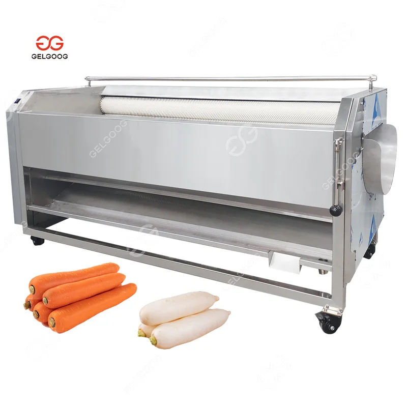 Full Automatic Potato Washing Cleaning Slicing Sugar Beets Peeling Machine for Potato