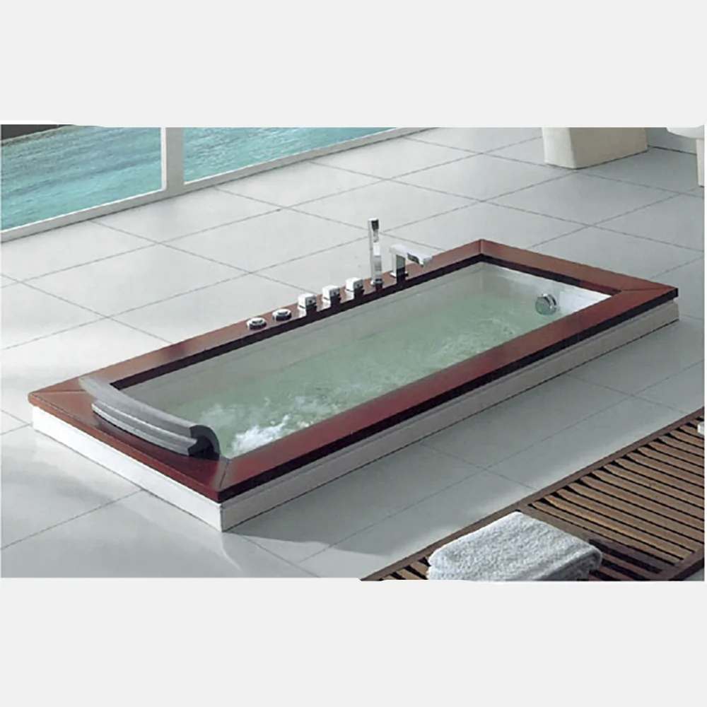 Buitenzwembad Hot Tub Spa Bruin Acryl Whirlpool Babybadkranen Badkuipen Badkuip