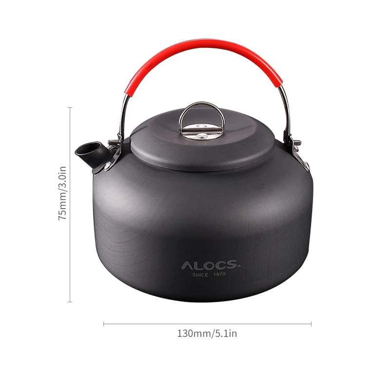 Kingpool Portable 0.8l Outdoor Camping Coffee Pot Kettle Hard Aluminum