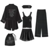 Set da 7 pezzi con imbottitura per il petto - nero