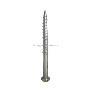 Solar Mounting System's Galvanised Helical Pile Spiral Ground Foundation with Anchor and Ground Screw Pole