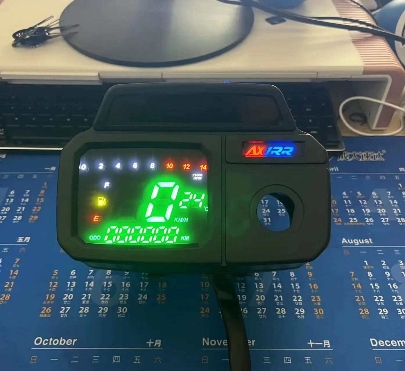 2024 Digital Motorcycle Speedometer Dashboard With 14000 RPM Tachometer for SUZUKI AX100 100cc AX 100