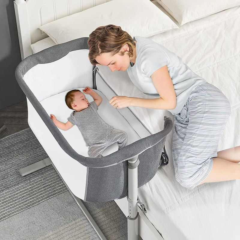 Ronbei Baby Sleeping Bedside Adjustable High Portable Cot
