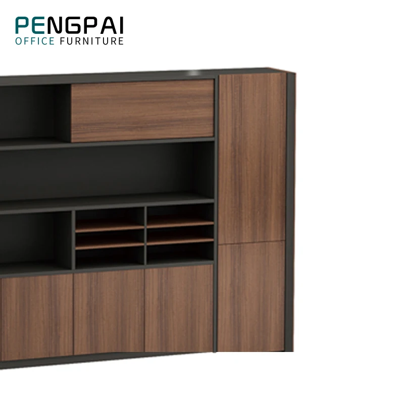 Современный Офисный настенный шкаф Pengpai, офисный деревянный шкаф для хранения документов, шкаф для документов