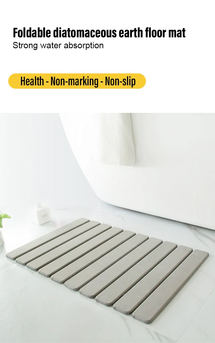 Diatomaceous Earth Bath Mat Diatomite Bath Mat Nonslip Bathroom Floor