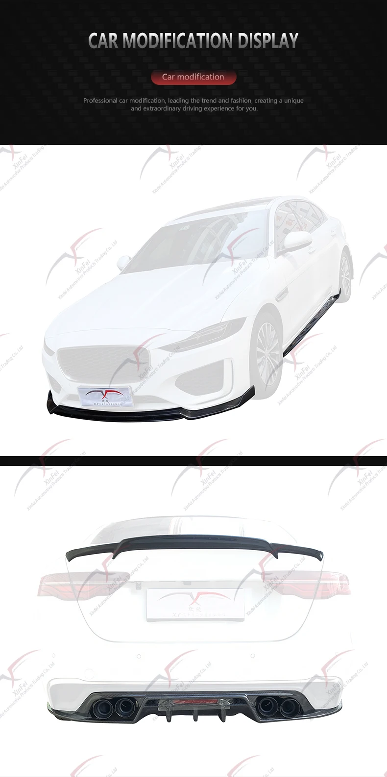For 2020-2024 Jaguar XE Body Kit Car Modification Upgrade Carbon Fiber ...