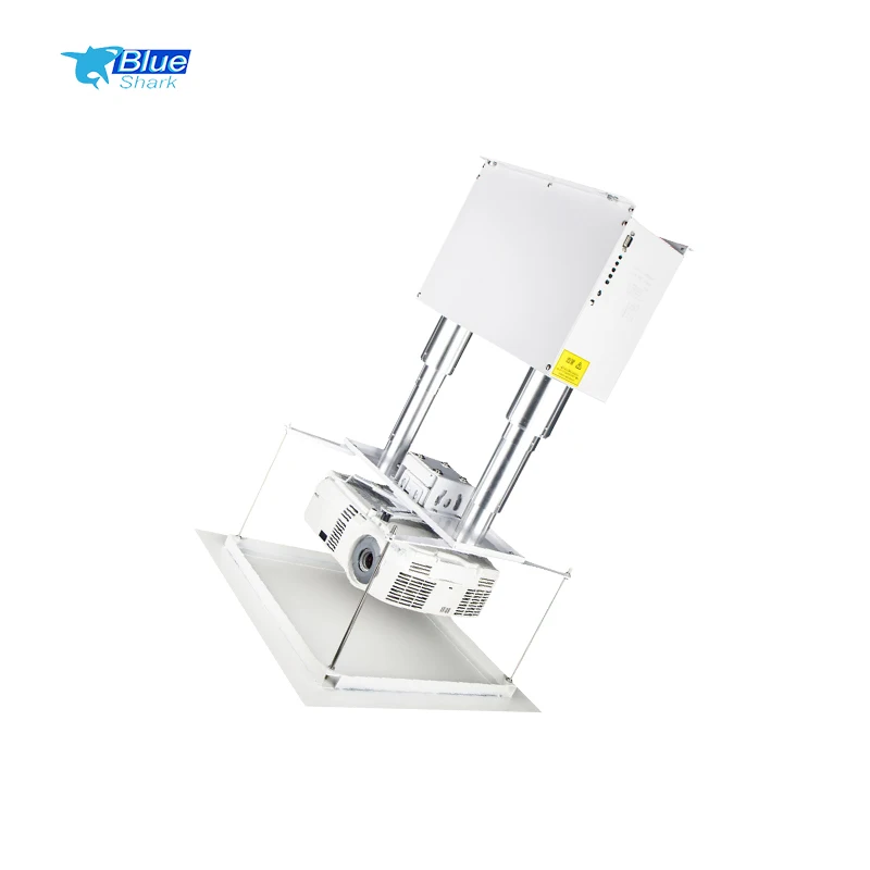 Motorized Remote Control Drop Down Double Column Electric Projector Lift Hanger Ceiling Mount for Projector Lifting Device