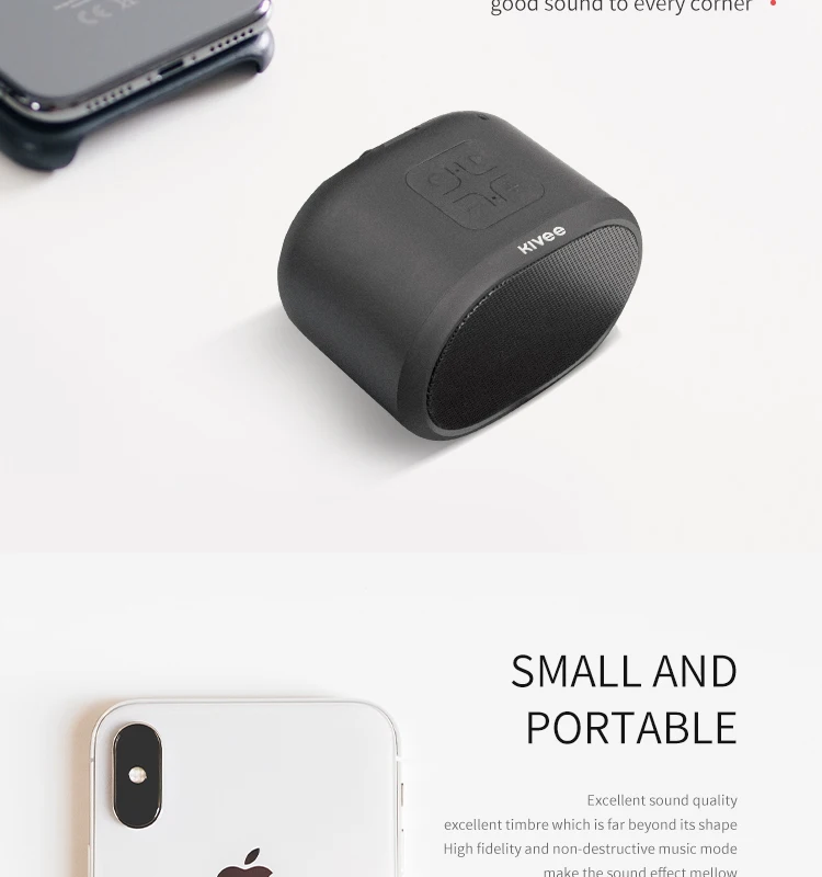 KIVEE High fidelity wireless portable with cheap price blue tooth portable audio bt portable waterproof blue tooth speaker - ANKUX.COM