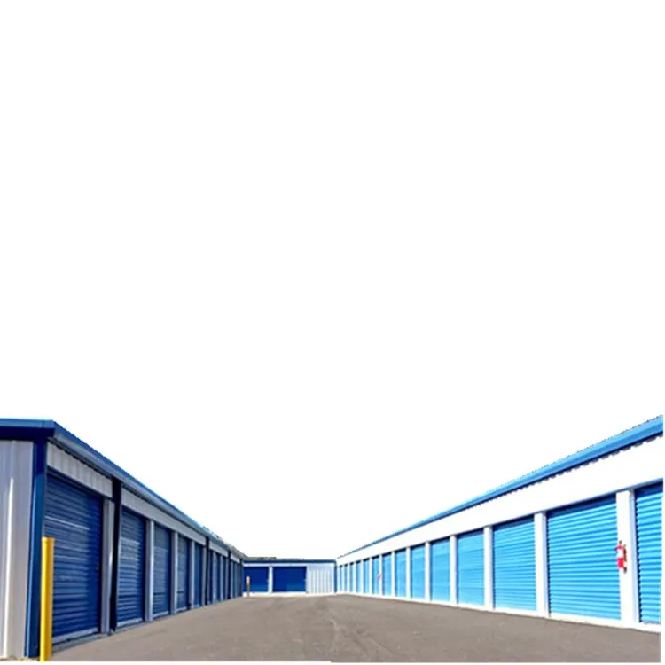 Industrial Design Style New Low-Cost Quick Build Prefab Steel Structure for Workshop Garage Shed & Inside Self Storage Units