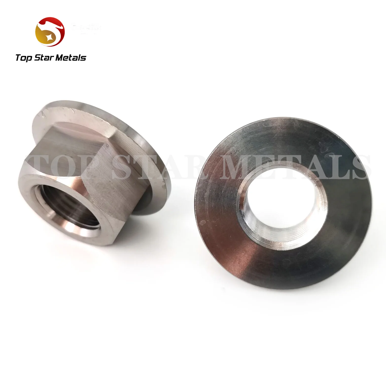 Titst Titanium Nut M M M M M M M Hex Flange Nuts For Bicycle